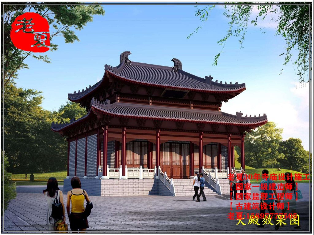 广东寺庙设计图纸，福建寺庙设计规划效果图